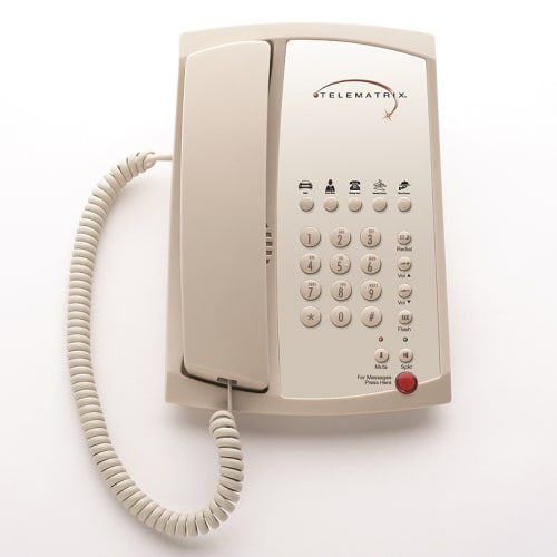 Single-Line Speakerphone, 5 Guest Service Keys, Ash